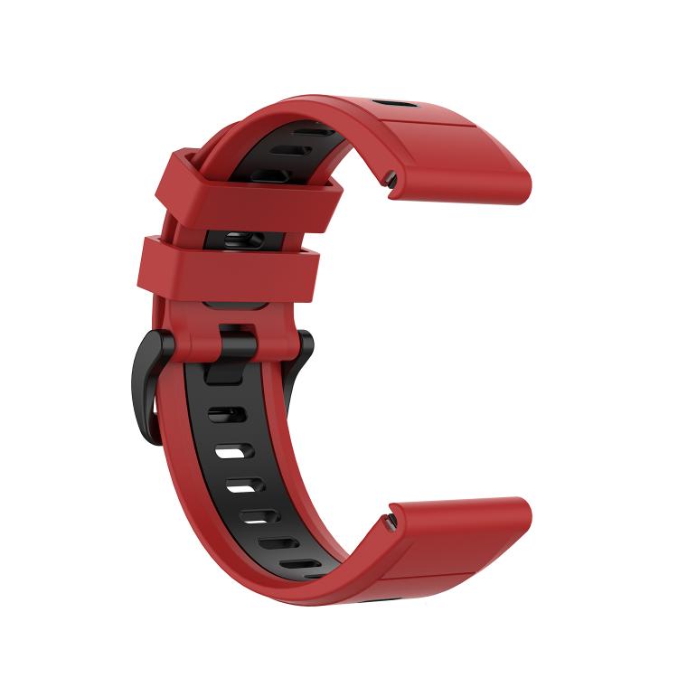 For Garmin QuickFit 22mm Kalebol Two-color Silicone Watch Band(Red Black) - free shipping - PMc TechLife - Order now!
