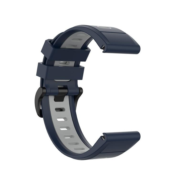 For Garmin QuickFit 22mm Kalebol Two-color Silicone Watch Band(Blue Grey) - free shipping - PMc TechLife - Order now!