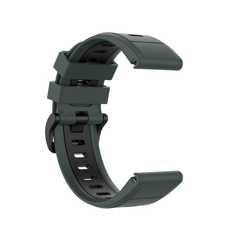For Garmin QuickFit 20mm Kalebol Two-color Silicone Watch Band(Green Black) - free shipping - PMc TechLife - Order now!