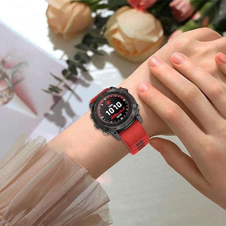 For Garmin QuickFit 26mm Kalebol Two-color Silicone Watch Band(Blue Black) - free shipping - PMc TechLife - Order now!