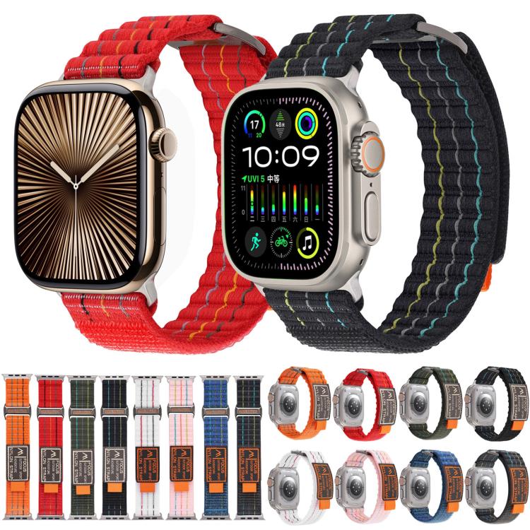 For Apple Watch 42mm / 41mm / 40mm / 38mm Kalebol  Dual-section Sports Nylon Loop Watch Band(Green) - free shipping - PMC TechLife - Order now!