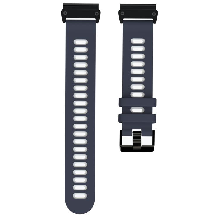 For Garmin QuickFit 22mm Kalebol Two-layer Silicone Watch Band(Blue White) - free shipping - PMc TechLife - Order now!