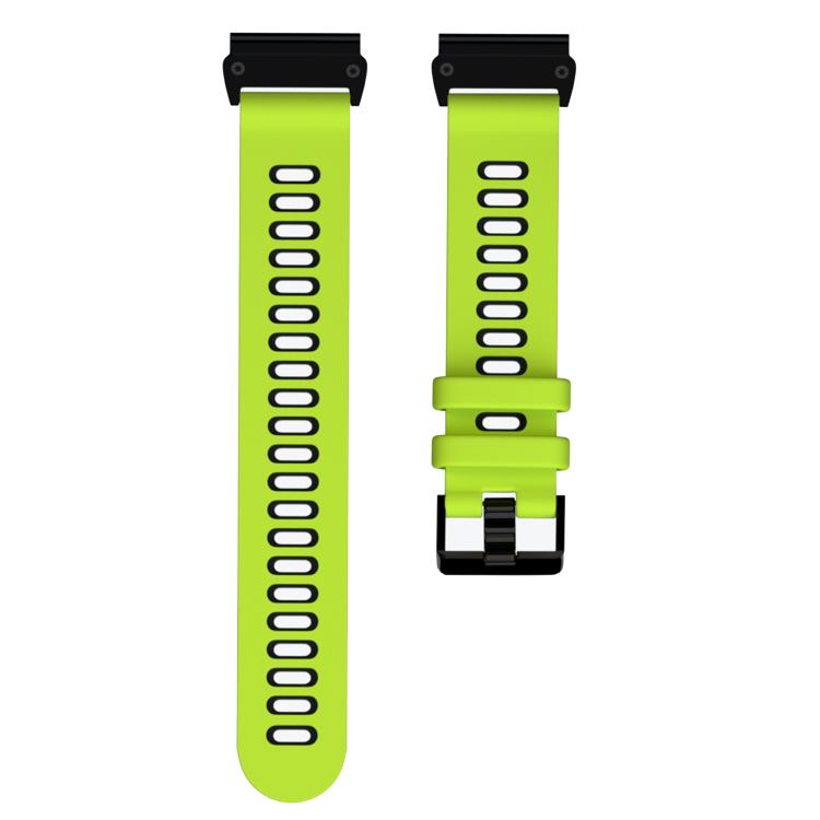For Garmin QuickFit 26mm Kalebol Two-layer Silicone Watch Band(Green Black) - free shipping - PMc TechLife - Order now!