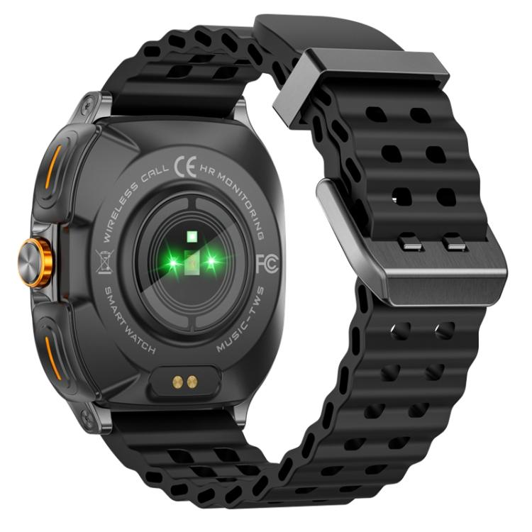 HAMTOD GT98 Headphones Smart Watch,1.53 inch, Support Bluetooth Call / NFC / Heart Rate(Black) - free shipping - PMC TechLife - Order now!