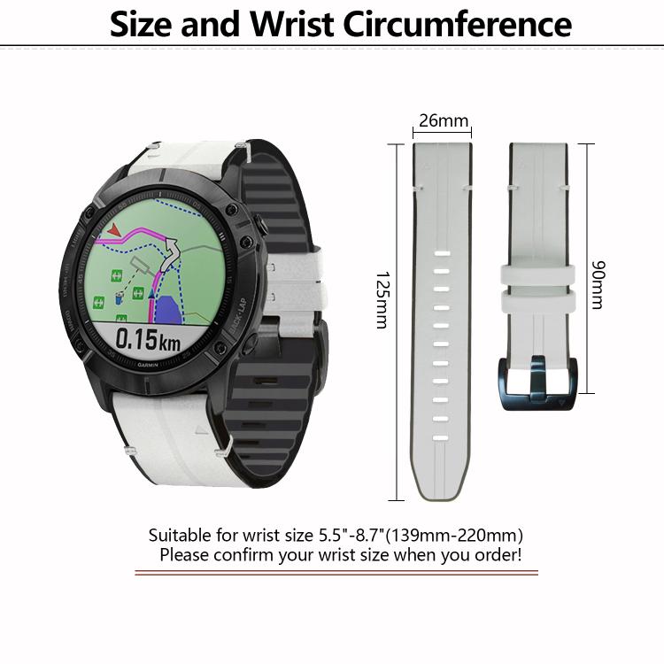 For Garmin QuickFit 26mm Kalebol Quick Release Silicone Leather Watch Band(Brown) - free shipping - PMc TechLife - Order now!