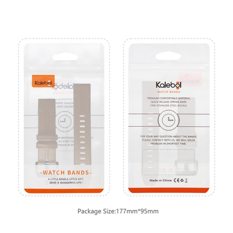 For Garmin QuickFit 26mm Kalebol Quick Release Silicone Leather Watch Band(Brown) - free shipping - PMc TechLife - Order now!