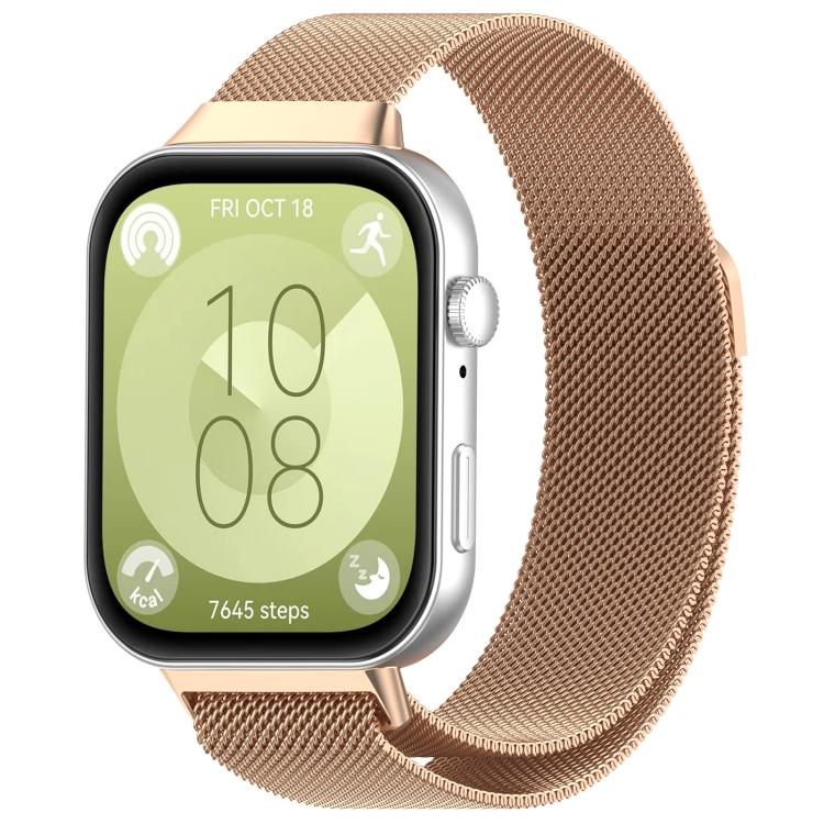 For Huawei Watch Fit3 Kalebol Milanese Stainless Steel Strap(Rose Gold) - free shipping - PMC TechLife - Order now!