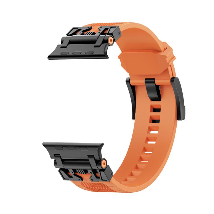 For Apple Watch 46mm / 49mm / 45mm / 44mm Kalebol Armor TPU Watch Band(Black Orange) - Watch Bands by Kalebol | Online Shopping South Africa | PMc TechLife | Buy Now Pay Later Mobicred