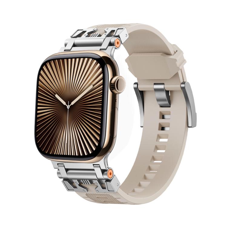 For Apple Watch 42mm / 41mm / 40mm / 38mm Kalebol Armor TPU Watch Band(Silver Starlight) - free shipping - PMc TechLife - Order now!