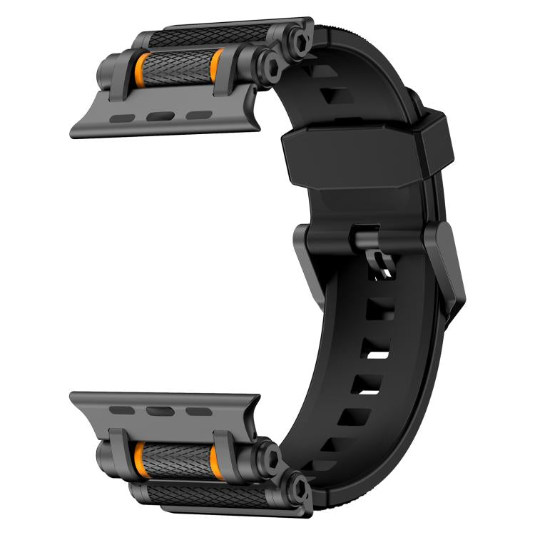 For Apple Watch 46mm / 49mm / 45mm / 44mm Armor Gear Silicone Watch Band(Black) - free shipping - PMc TechLife - Order now!