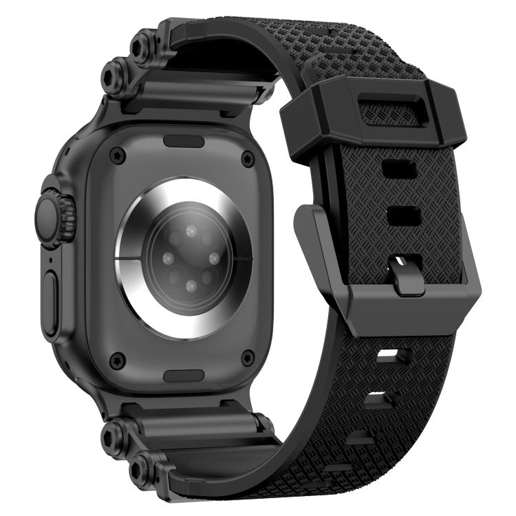 For Apple Watch 46mm / 49mm / 45mm / 44mm Armor Gear Silicone Watch Band(Black) - free shipping - PMc TechLife - Order now!