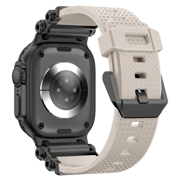 For Apple Watch 46mm / 49mm / 45mm / 44mm Armor Gear Silicone Watch Band(Black Starlight) - free shipping - PMc TechLife - Order now!