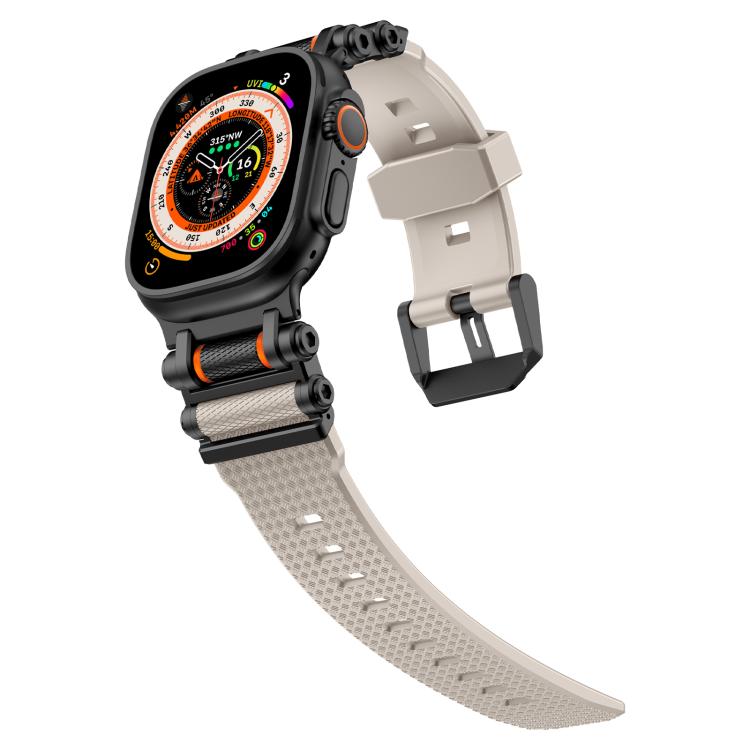 For Apple Watch 46mm / 49mm / 45mm / 44mm Armor Gear Silicone Watch Band(Black Starlight) - free shipping - PMc TechLife - Order now!