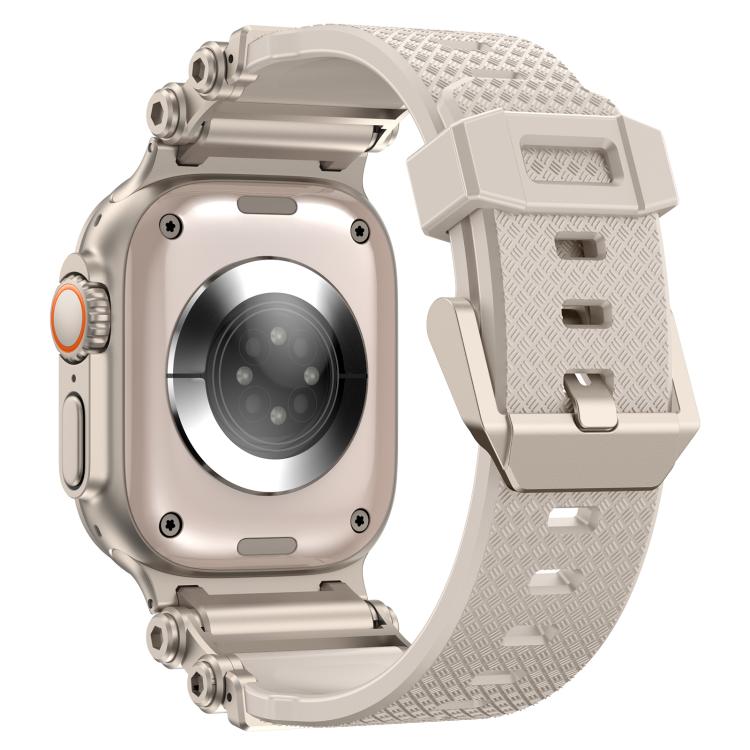 For Apple Watch 46mm / 49mm / 45mm / 44mm Armor Gear Silicone Watch Band(Titanium Starlight) - free shipping - PMc TechLife - Order now!