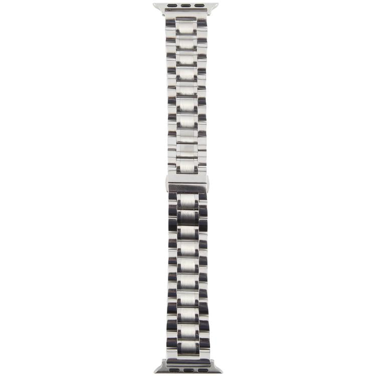 For Apple Watch 42mm / 41mm / 40mm / 38mm Butterfly Buckle New Five Beads Stainless Steel Watch Band(Silver) - free shipping - PMc TechLife - Order now!