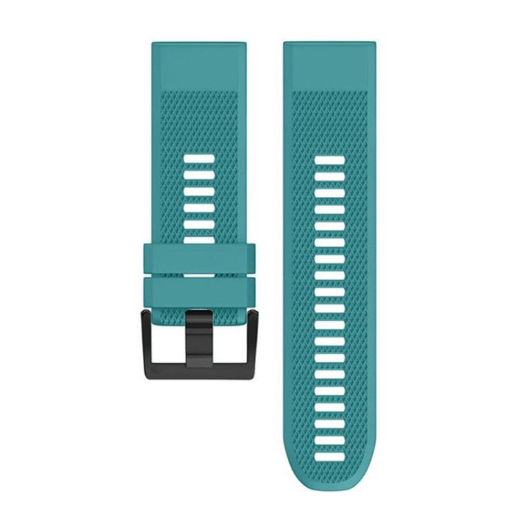 For Garmin QuickFit 22mm Kalebol Triangle Texture Silicone Watch Band(Blue Green) - free shipping - PMc TechLife - Order now!
