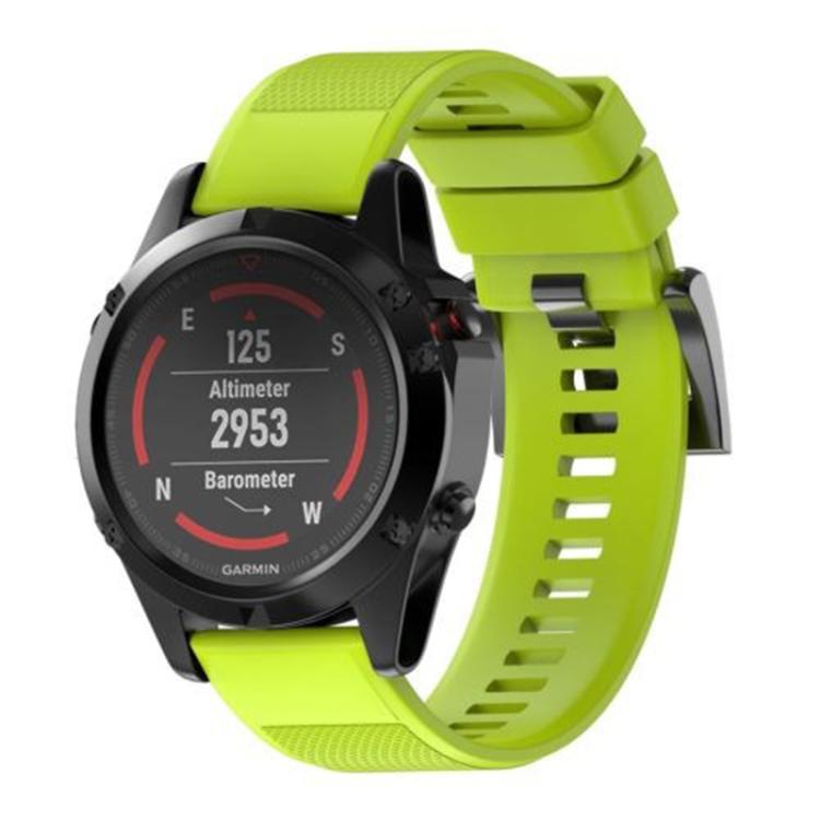 For Garmin QuickFit 22mm Kalebol Triangle Texture Silicone Watch Band(Lemon Green) - free shipping - PMc TechLife - Order now!