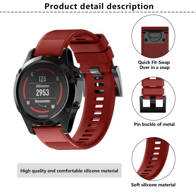 For Garmin QuickFit 22mm Kalebol Triangle Texture Silicone Watch Band(Royal Blue) - free shipping - PMc TechLife - Order now!