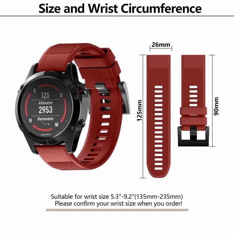 For Garmin QuickFit 26mm Kalebol Triangle Texture Silicone Watch Band(Grey) - free shipping - PMc TechLife - Order now!
