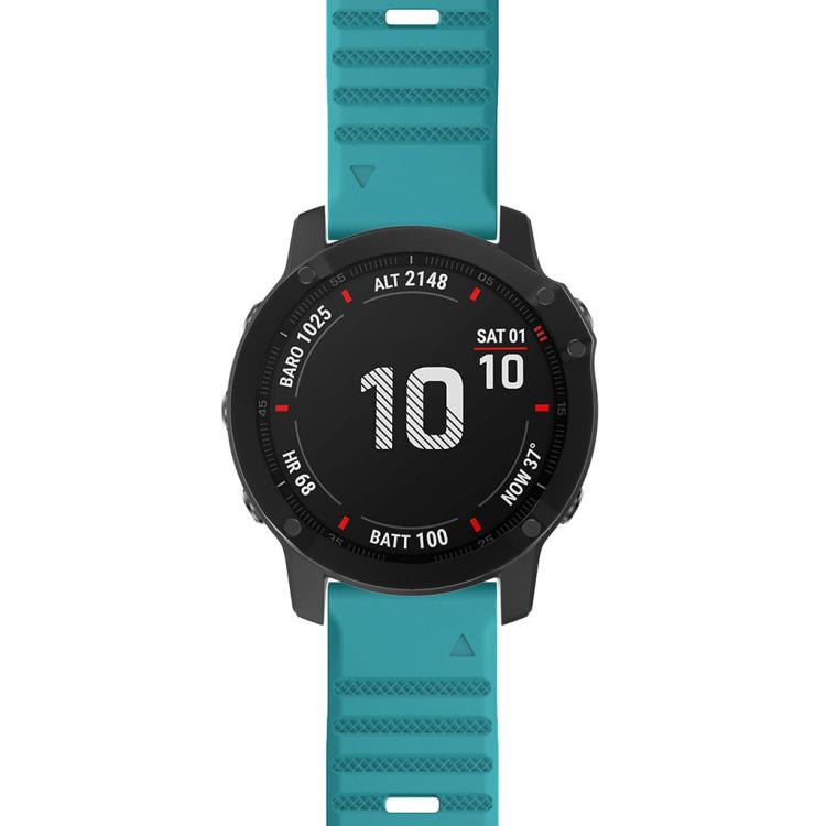 For Garmin QuickFit 22mm Kalebol Concave Texture Silicone Watch Band(Blue Green) - free shipping - PMc TechLife - Order now!