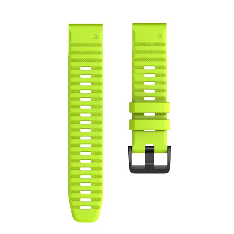 For Garmin QuickFit 22mm Kalebol Concave Texture Silicone Watch Band(Lemon Green) - free shipping - PMc TechLife - Order now!