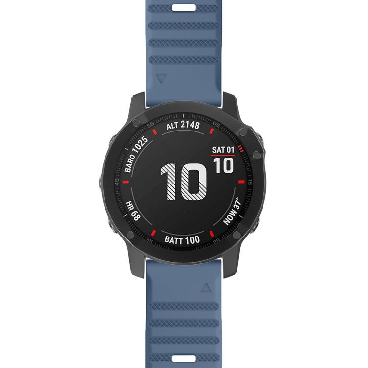 For Garmin QuickFit 22mm Kalebol Concave Texture Silicone Watch Band(Rock Blue) - free shipping - PMc TechLife - Order now!