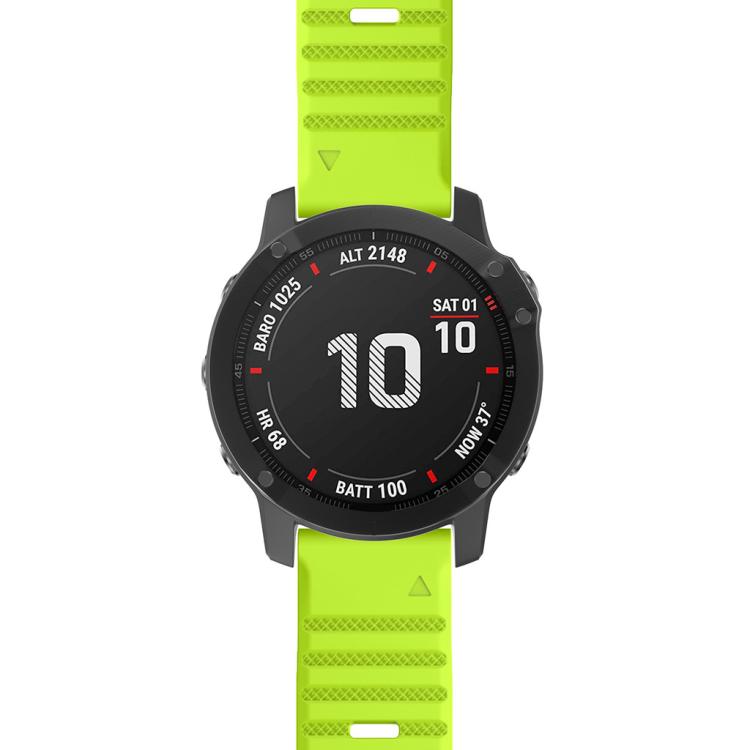 For Garmin QuickFit 26mm Kalebol Concave Texture Silicone Watch Band(Lemon Green) - free shipping - PMc TechLife - Order now!
