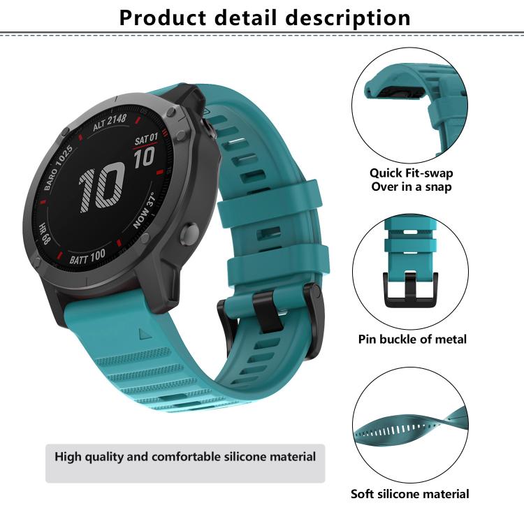 For Garmin QuickFit 22mm Kalebol Concave Texture Silicone Watch Band(Orange) - free shipping - PMc TechLife - Order now!