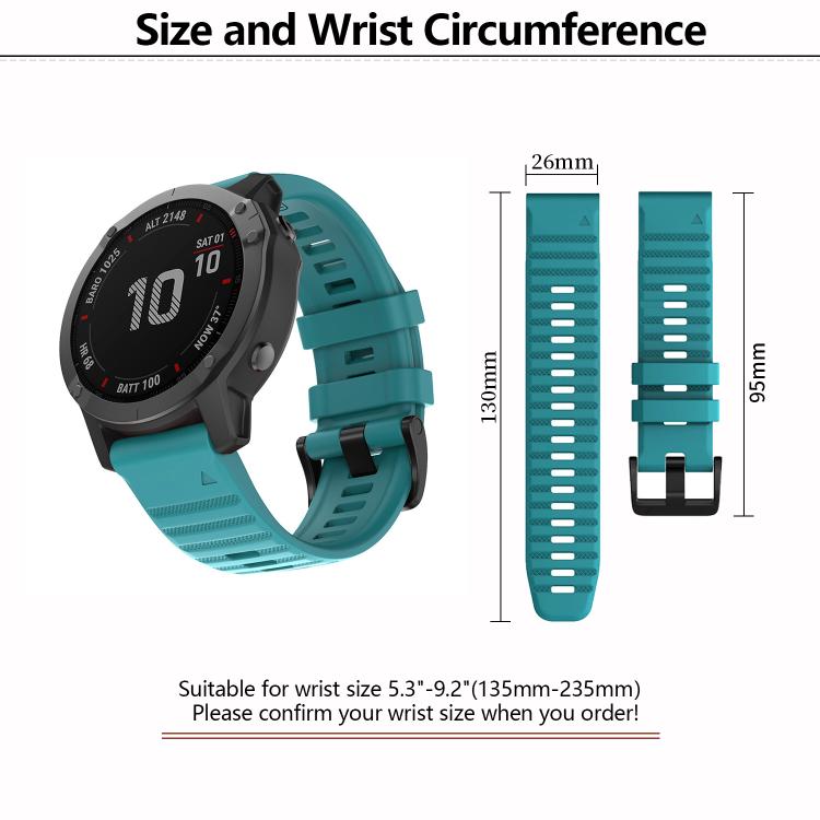 For Garmin QuickFit 22mm Kalebol Concave Texture Silicone Watch Band(Sky Blue) - free shipping - PMc TechLife - Order now!