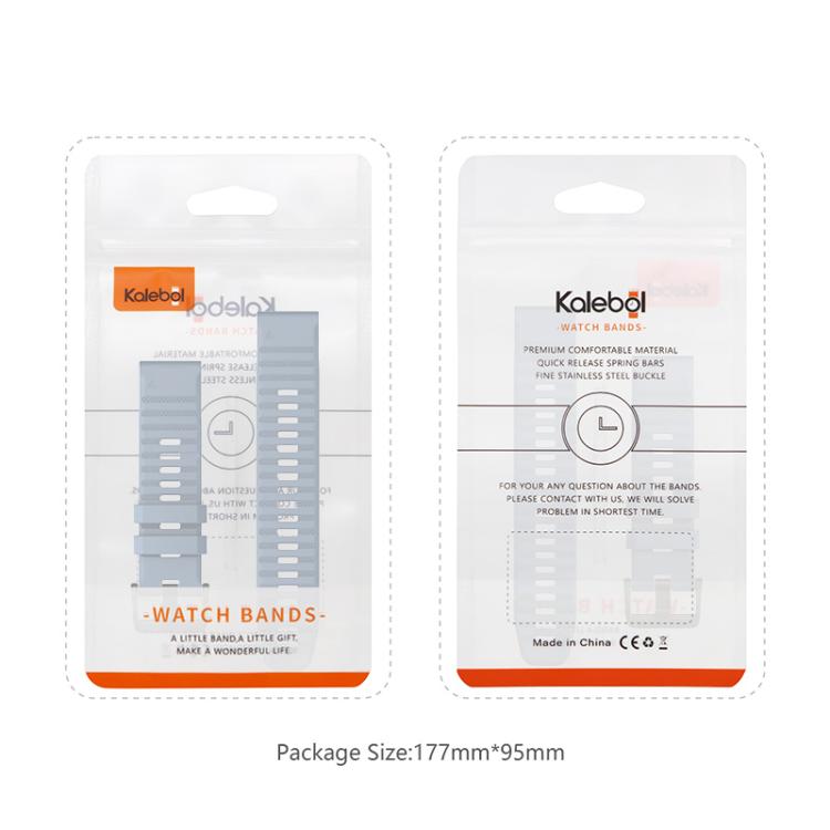 For Garmin QuickFit 22mm Kalebol Concave Texture Silicone Watch Band(Purple) - free shipping - PMc TechLife - Order now!