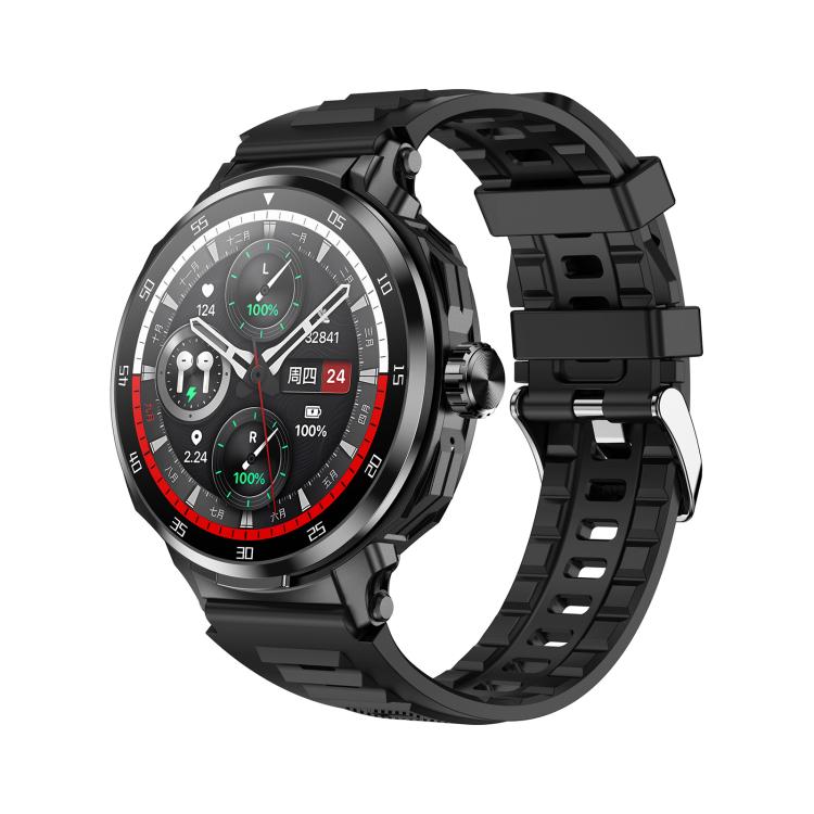 D11 1.46 inch 2 in 1 Bluetooth Earphone Smart Watch, Support Bluetooth Call / NFC / Heart Rate(Black) - free shipping - PMC TechLife - Order now!