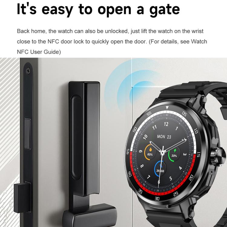 D11 1.46 inch 2 in 1 Bluetooth Earphone Smart Watch, Support Bluetooth Call / NFC / Heart Rate(Black) - free shipping - PMC TechLife - Order now!