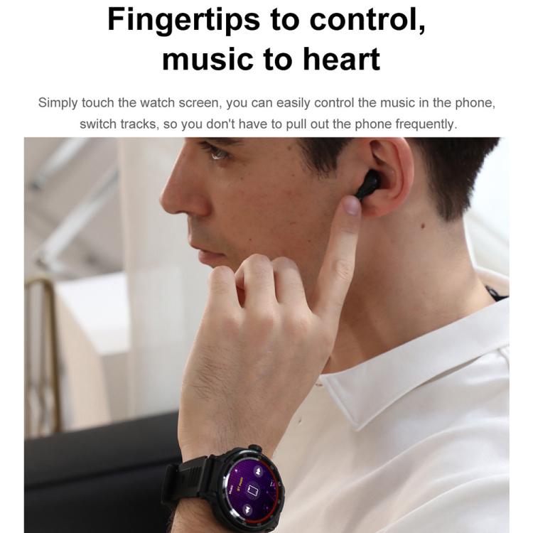 D11 1.46 inch 2 in 1 Bluetooth Earphone Smart Watch, Support Bluetooth Call / NFC / Heart Rate(Black) - free shipping - PMC TechLife - Order now!