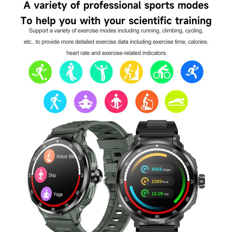 D11 1.46 inch 2 in 1 Bluetooth Earphone Smart Watch, Support Bluetooth Call / NFC / Heart Rate(Black) - free shipping - PMC TechLife - Order now!