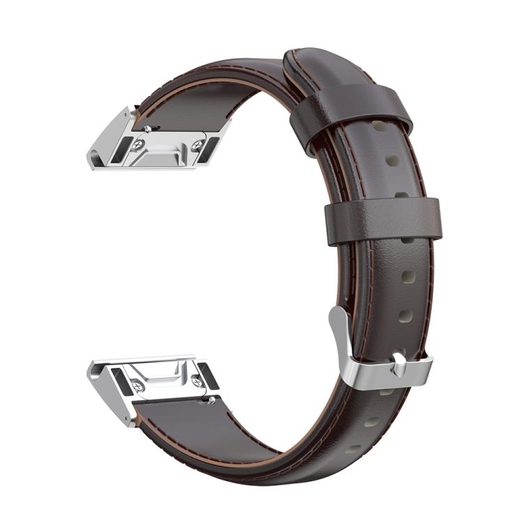 For Garmin QuickFit 22mm Kalebol Waxed Calfskin Leather Watch Band(Coffee) - free shipping - PMc TechLife - Order now!