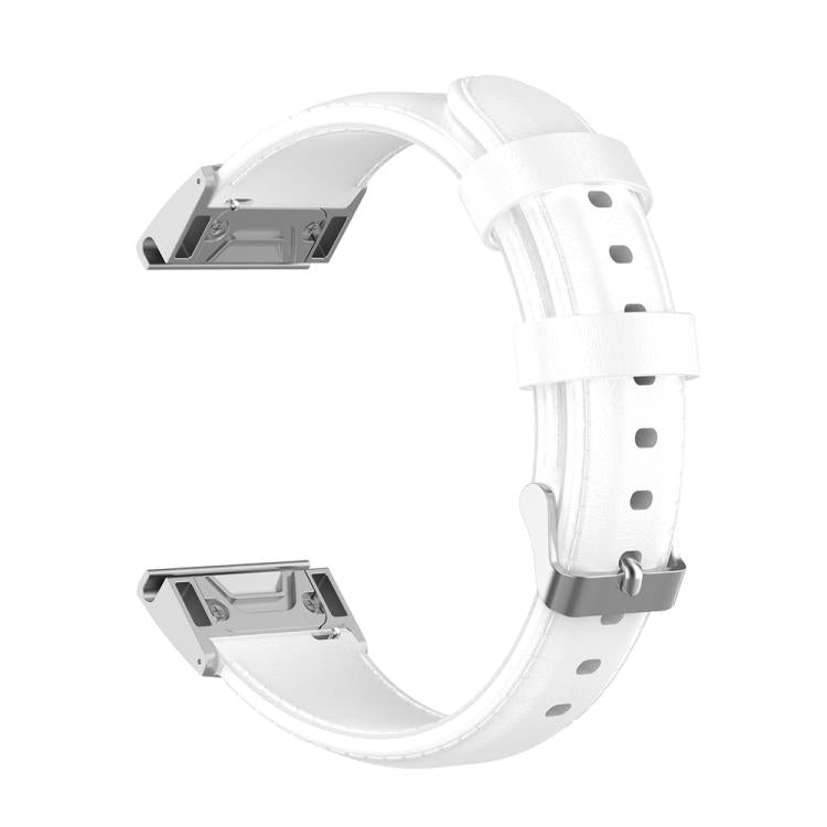 For Garmin QuickFit 26mm Kalebol Waxed Calfskin Leather Watch Band(White) - free shipping - PMc TechLife - Order now!