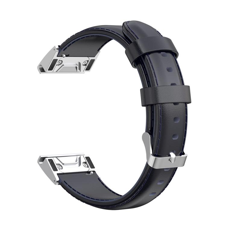 For Garmin QuickFit 26mm Kalebol Waxed Calfskin Leather Watch Band(Navy Blue) - free shipping - PMc TechLife - Order now!