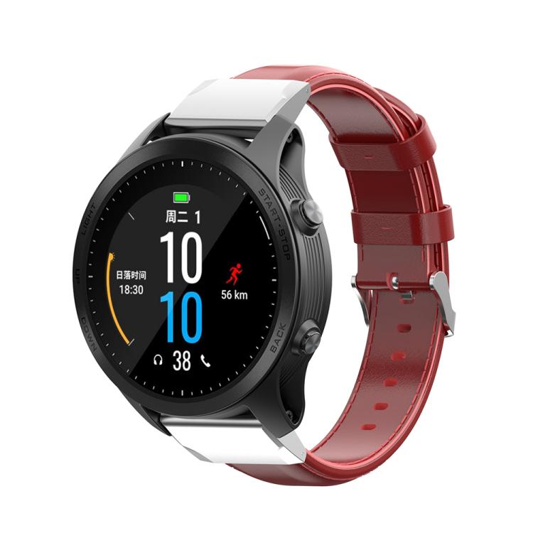 For Garmin QuickFit 26mm Kalebol Waxed Calfskin Leather Watch Band(Red) - free shipping - PMc TechLife - Order now!