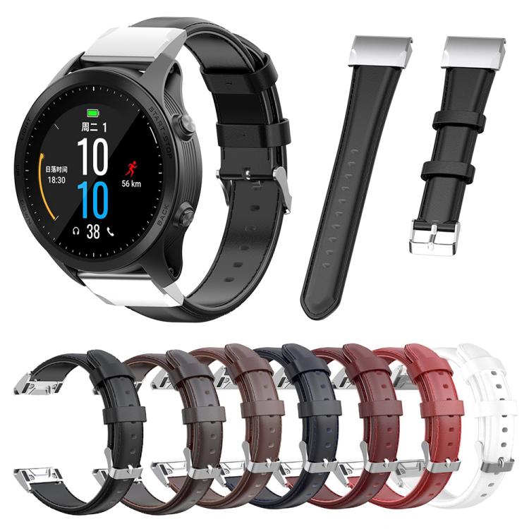 For Garmin QuickFit 22mm Kalebol Waxed Calfskin Leather Watch Band(Brown) - free shipping - PMc TechLife - Order now!