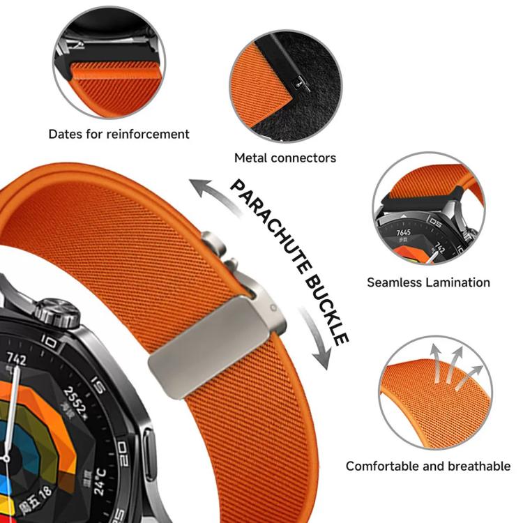 22mm Parachute Buckle Elastic Nylon Watch Band(Smoky Purple) - 22mm Bands by PMc TechLife | Online Shopping South Africa | PMc TechLife | Buy Now Pay Later Mobicred