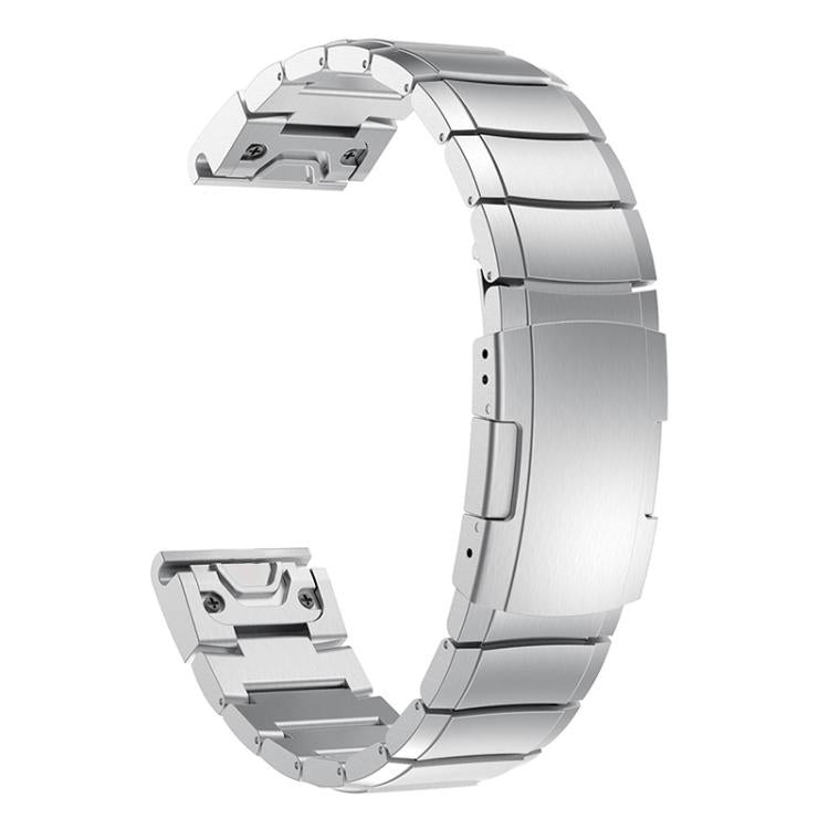 For Garmin QuickFit 20mm Kalebol Turtle Back Buckle Stainless Steel Watch Band(Silver) - free shipping - PMc TechLife - Order now!
