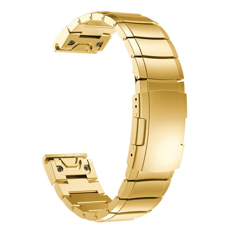 For Garmin QuickFit 22mm Kalebol Turtle Back Buckle Stainless Steel Watch Band(Gold) - free shipping - PMc TechLife - Order now!