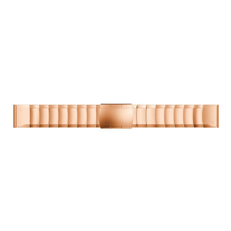 For Garmin QuickFit 22mm Kalebol Turtle Back Buckle Stainless Steel Watch Band(Rose Gold) - free shipping - PMc TechLife - Order now!