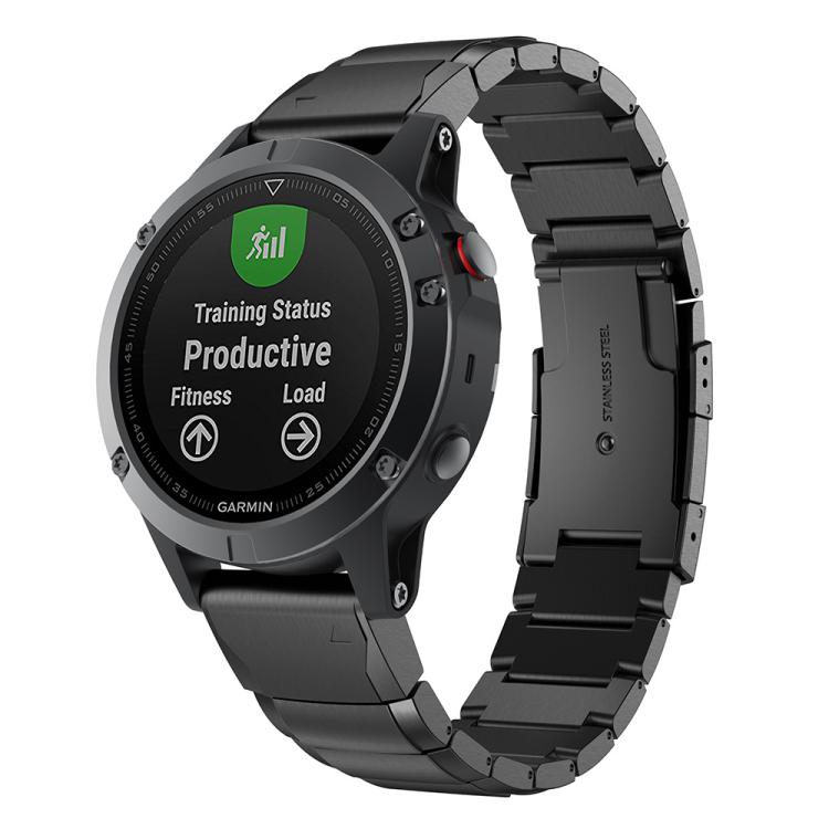 For Garmin QuickFit 26mm Kalebol Turtle Back Buckle Stainless Steel Watch Band(Black) - free shipping - PMc TechLife - Order now!