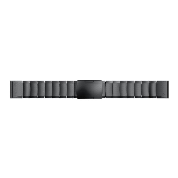 For Garmin QuickFit 26mm Kalebol Turtle Back Buckle Stainless Steel Watch Band(Black) - free shipping - PMc TechLife - Order now!