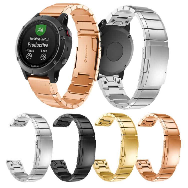 For Garmin QuickFit 20mm Kalebol Turtle Back Buckle Stainless Steel Watch Band(Gold) - free shipping - PMc TechLife - Order now!