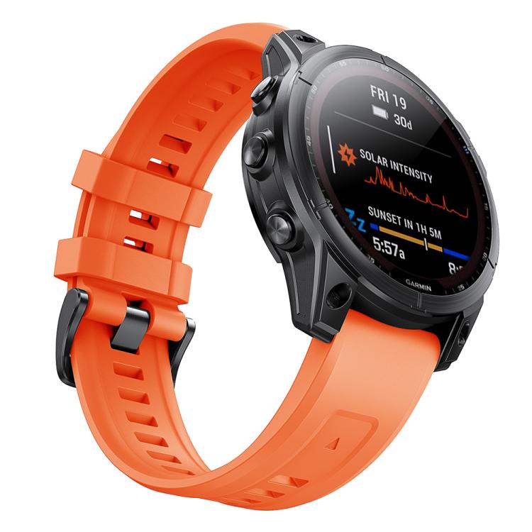 For Garmin QuickFit 22mm Kalebol Ladder Silicone Watch Band(Orange) - free shipping - PMc TechLife - Order now!
