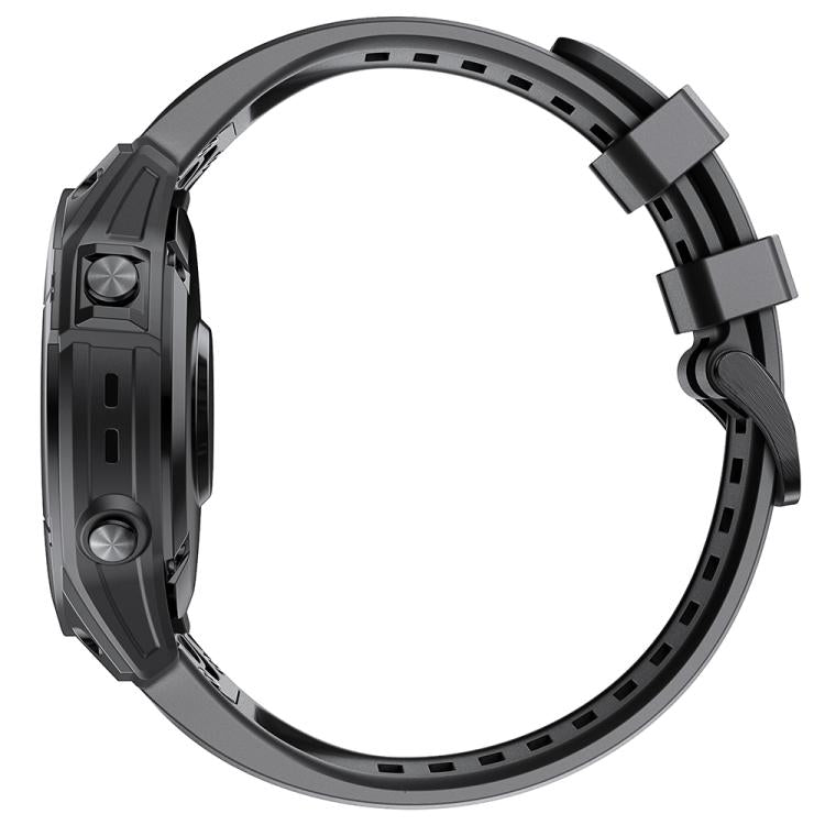 For Garmin QuickFit 22mm Kalebol Ladder Silicone Watch Band(Black) - free shipping - PMc TechLife - Order now!