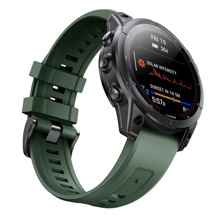 For Garmin QuickFit 22mm Kalebol Ladder Silicone Watch Band(Army Green) - free shipping - PMc TechLife - Order now!