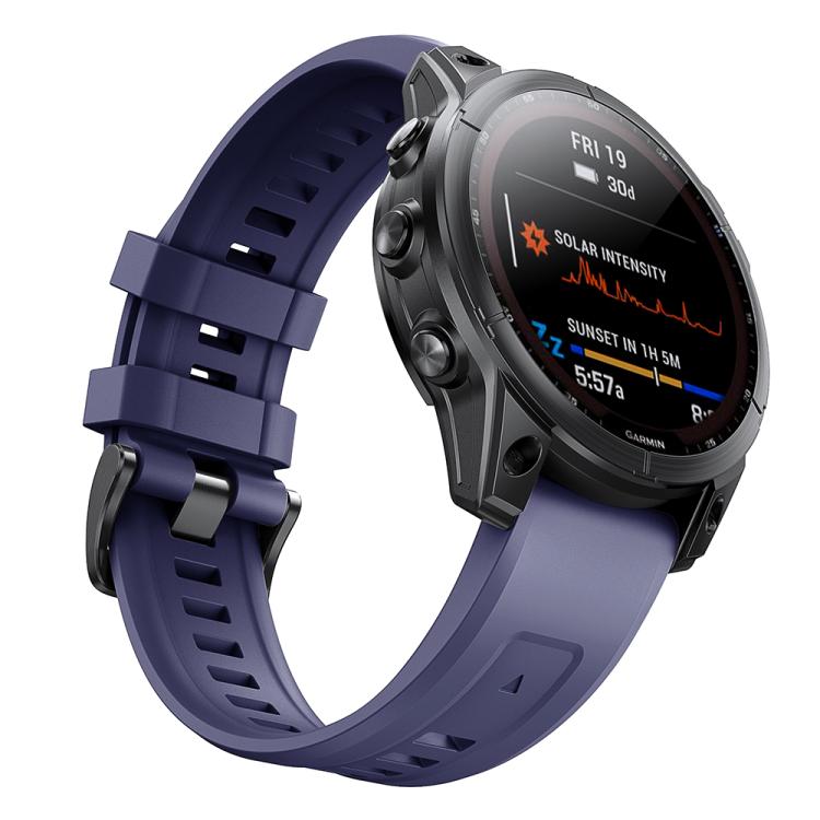 For Garmin QuickFit 22mm Kalebol Ladder Silicone Watch Band(Dark Blue) - free shipping - PMc TechLife - Order now!